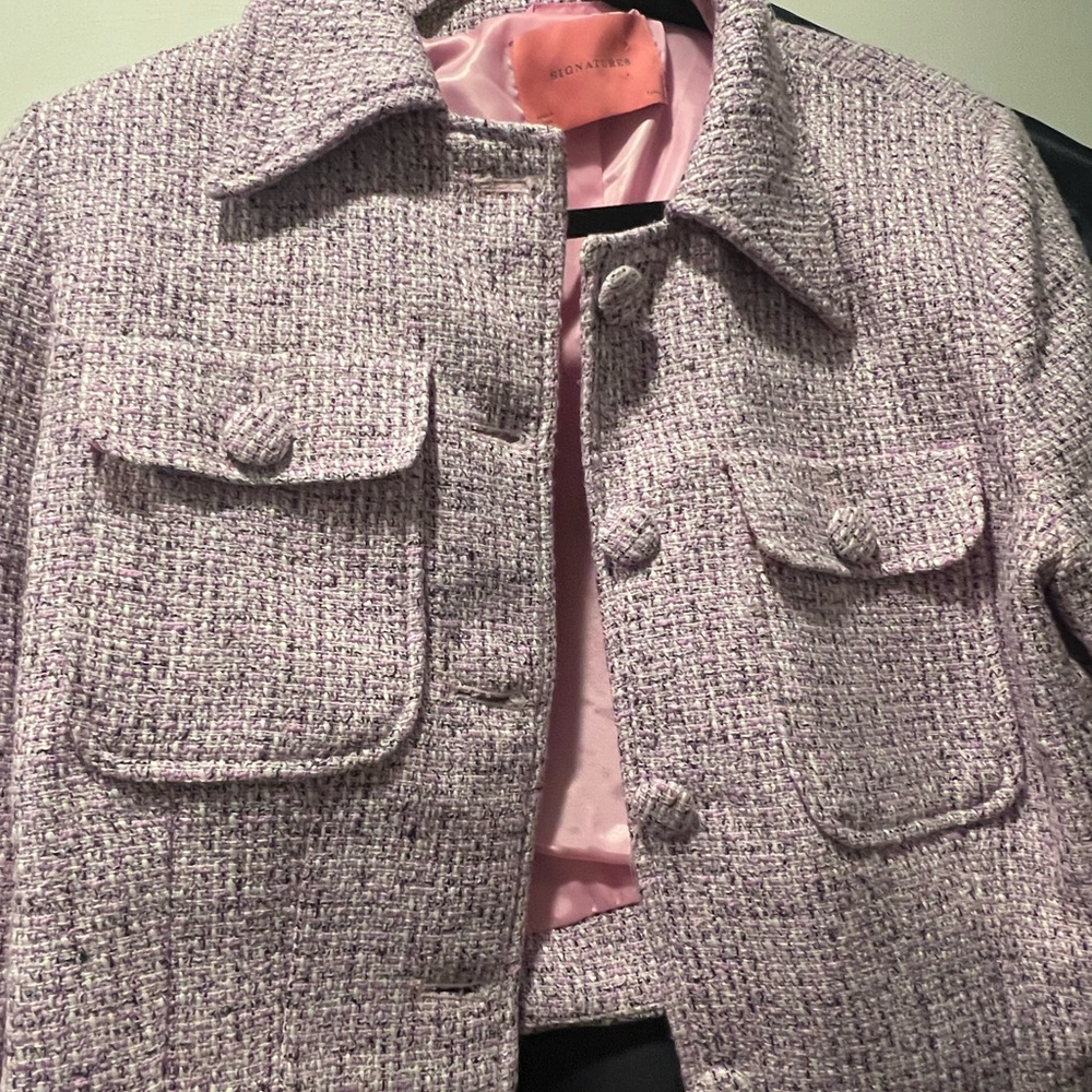 STUNNING JACKET 
PURPLE TWEED